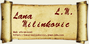 Lana Milinković vizit kartica